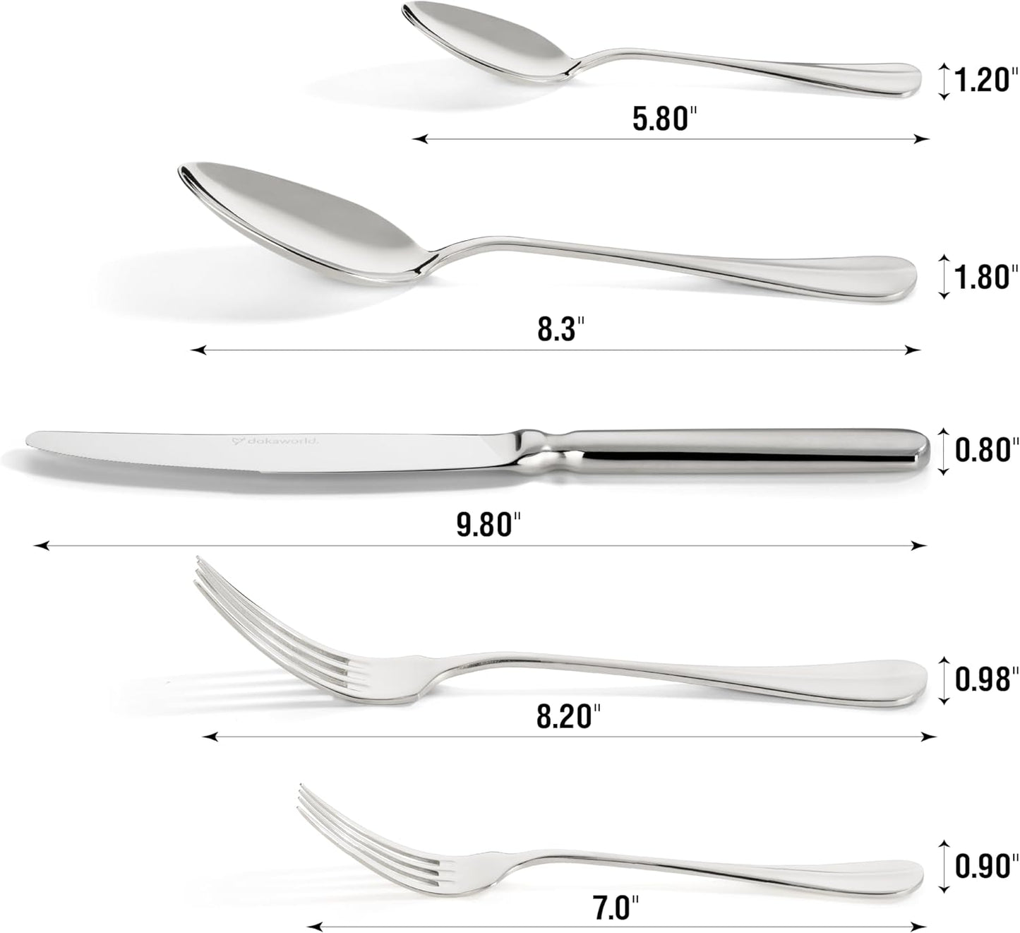 Semi-Matte - Silverware Set, 40 Piece