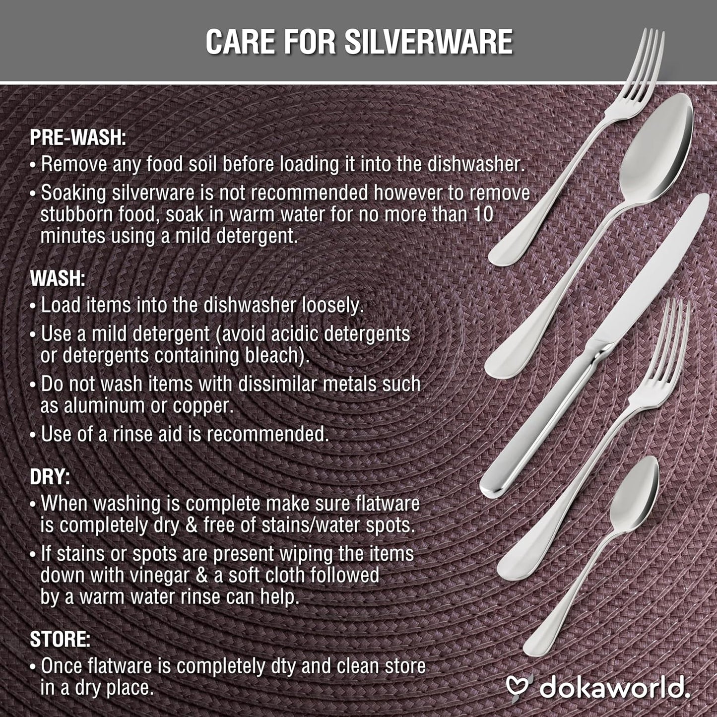 Semi-Matte - Silverware Set, 40 Piece